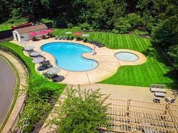 Aerial pool view